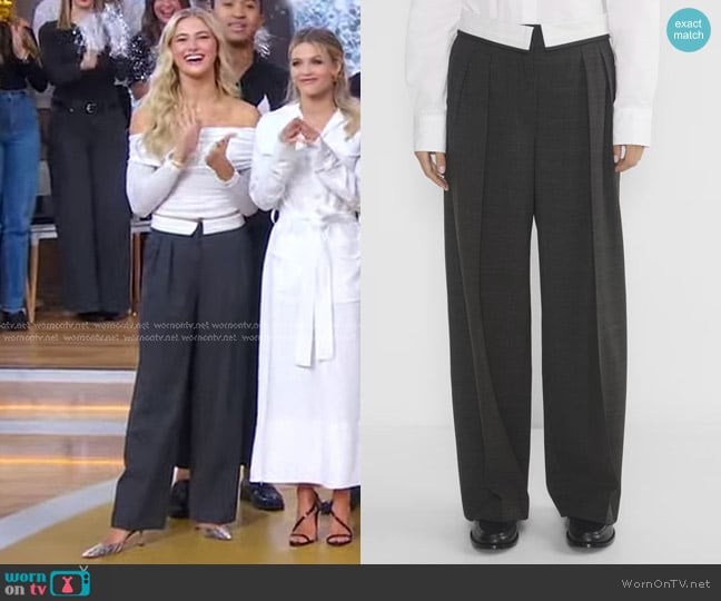 Babaton bureau pant worn by Rylee Arnold on Good Morning America