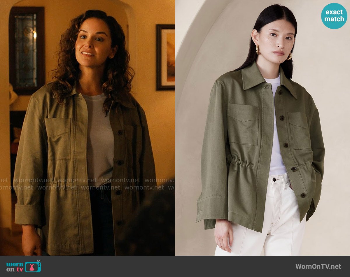 Banana Republic Lucia Cotton-Linen Jacket worn by Drew (Melissa Fumero) on Based on a True Story