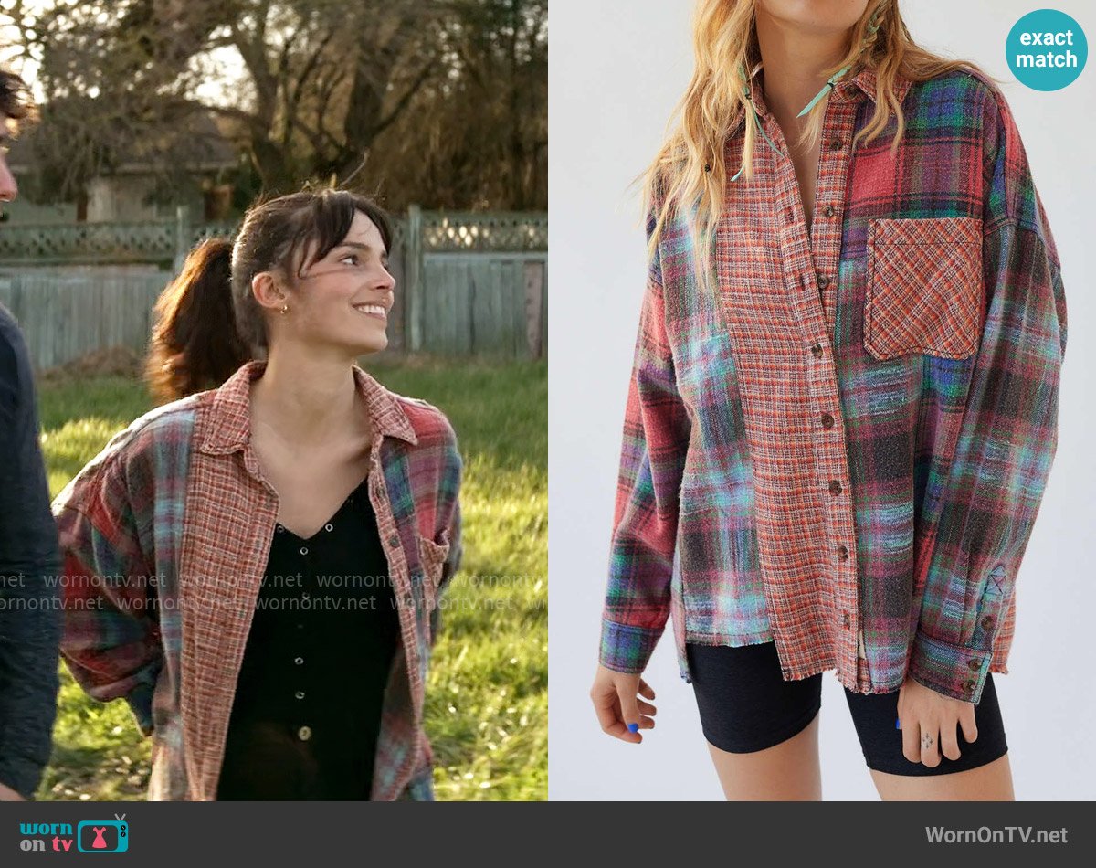 BDG at Urban Outfitters  Robbie Spliced Flannel Button-Down Shirt worn by Sarah Cushing (Inde Navarrette) on Superman and Lois