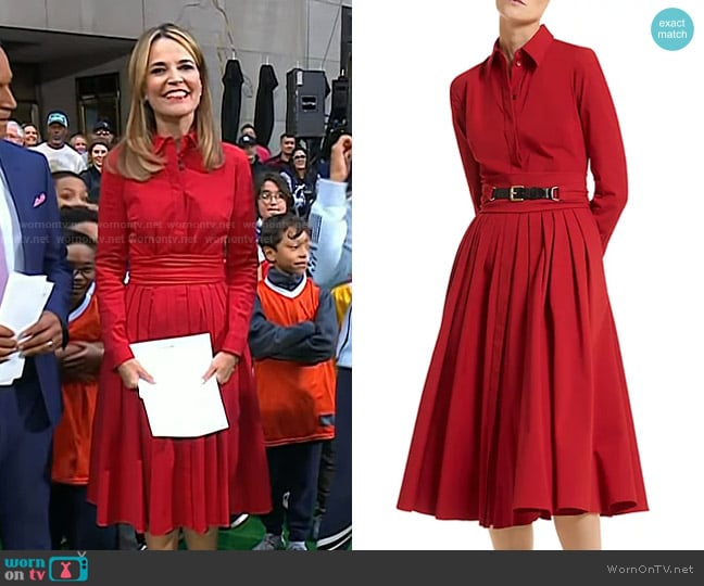 Belted Shirtdress by Michael Kors worn by Savannah Guthrie on Today