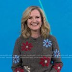 Bonnie Hunt’s grey floral sweater on Today