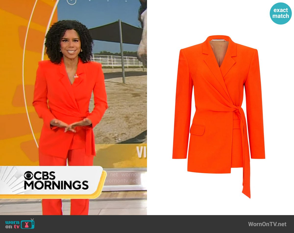 BOSS Jawana Blazer worn by Adriana Diaz on CBS Mornings