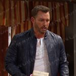 Brady’s blue leather jacekt on Days of our Lives