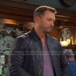 Brady’s blue leather jacekt on Days of our Lives