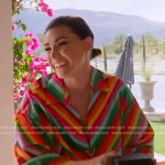 Bronwyn’s rainbow stripe shirtdress on The Real Housewives of Salt Lake City