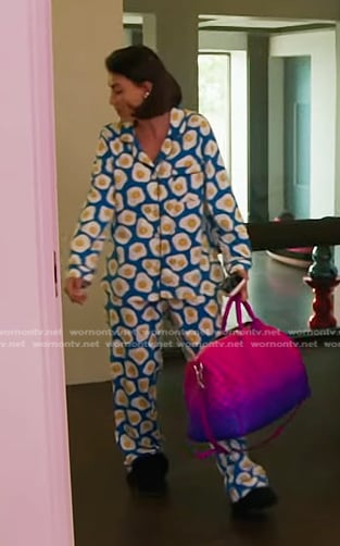 Bronwyn's blue sunny side up pajamas on The Real Housewives of Salt Lake City