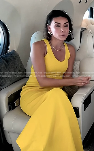 Bronwyn's yellow maxi dress on The Real Housewives of Salt Lake City