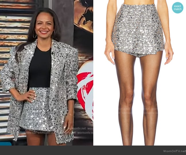 Bronx and Banco Blair Skort worn by Christina Milian on Access Hollywood