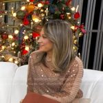 Ginger’s brown embellished sweater on Good Morning America
