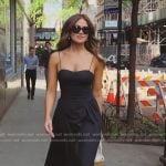 Brynn's black strap dress and bag on The Real Housewives of New York City