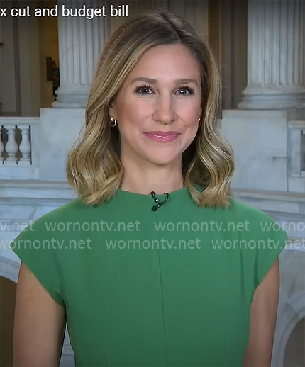 Caitlin Huey-Burns’ green dress on CBS Mornings
