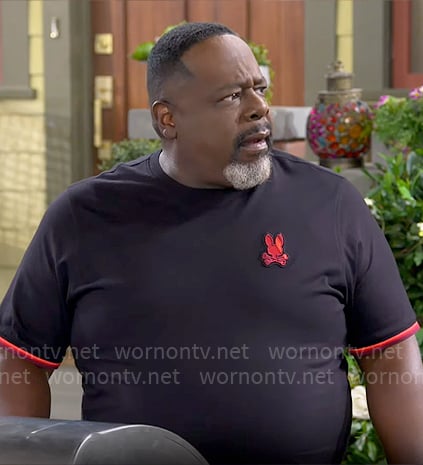 Calvin's black and red bunny t-shirt on The Neighborhood