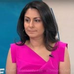 Celine Gounder’s pink sleeveless dress on CBS Mornings