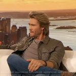 Chad Michael Murray’s crinkle leather jacket on The Drew Barrymore Show