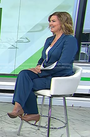 Christine's blue blazer and pant suit on Today