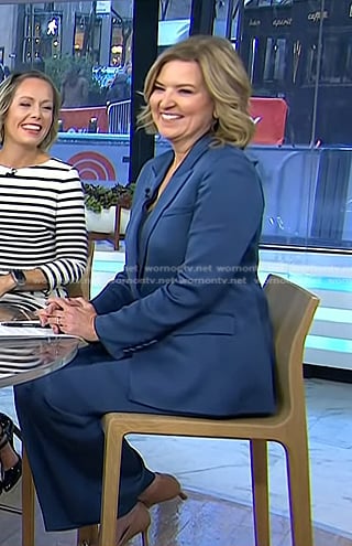 Christine's blue blazer and pant suit on Today