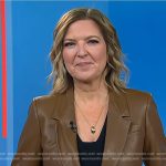 Christine Romans’ brown leather blazer on Today