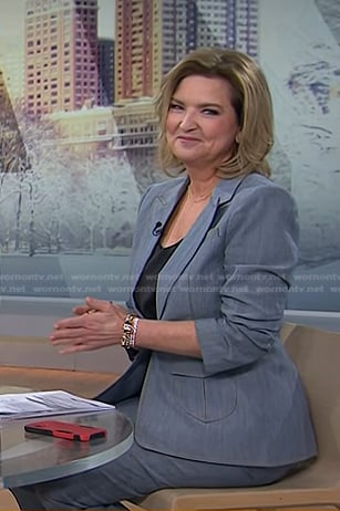 Christine Romans’ grey blazer and cropped pants on Today