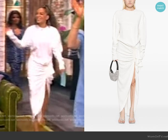 Christopher Esber Ruched long sleeve dress worn by Sunny Hostin on The View