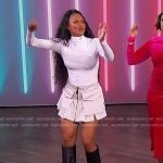 Ciara’s utility mini skirt on The Jennifer Hudson Show