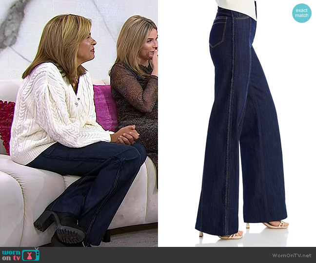 Cinq a Sept Francine High Rise Jeans in Indigo worn by Hoda Kotb on Today