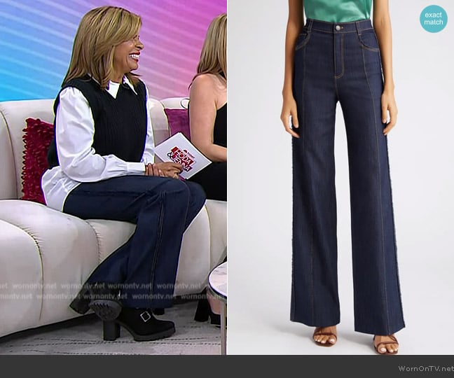 Cinq a Sept Francine Wide Leg Jeans worn by Hoda Kotb on Today