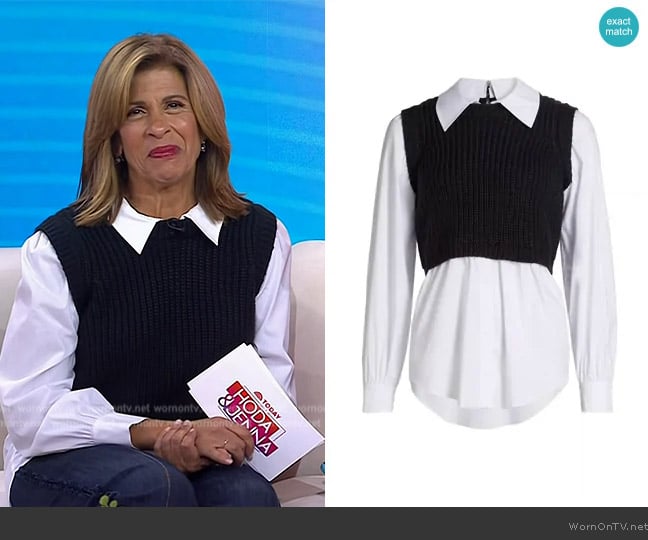 Cinq a Sept Mara Shakere Layered Top worn by Hoda Kotb on Today