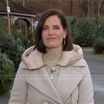 Contessa Brewer’s ivory layered coat on NBC News Daily