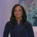 Brittany's navy corduroy shirtdress on Good Morning America