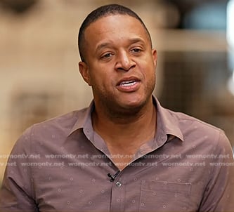 Craig Melvin's pink dot print shirt on Today