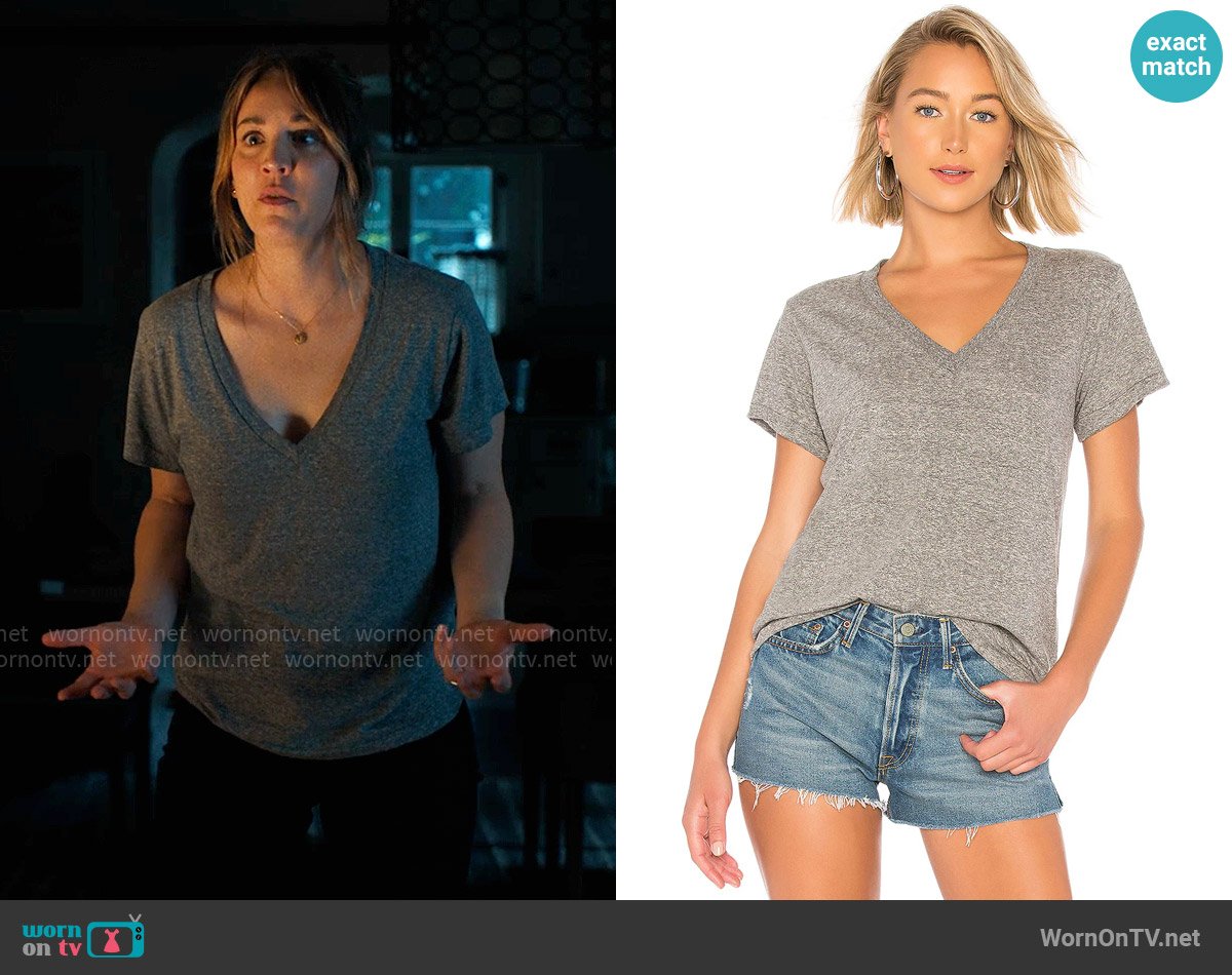 Current/Elliott The V Neck Tee worn by Ava Bartlett (Kaley Cuoco) on Based on a True Story