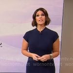 Dana Jacobson’s navy notch neck dress on CBS Mornings