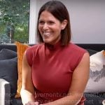 Dana Jacobson’s red mock-neck top on CBS Mornings