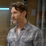 Daniel’s blue plaid shirt on The Young and the Restless