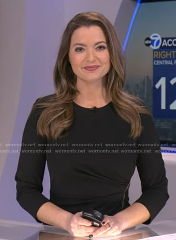 Dani’s black zip dress on Good Morning America