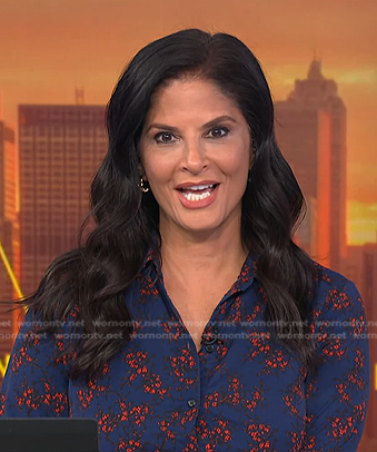 Darlene’s blue floral shirtdress on Today