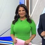 Darlene’s green ribbed dress on Today