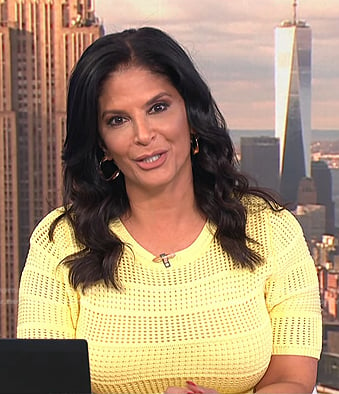 Darlene's yellow short sleeve knit dress on Today