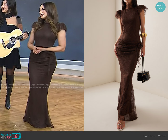 De La Vali Silentenium Maxi Dress worn by Elizabeth Gillies on Today