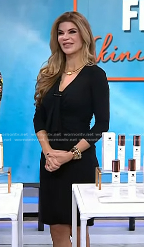 Dr. Dendy Engelma’s black ruffle front dress on Today