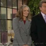 Diane’s long grey coat on The Young and the Restless