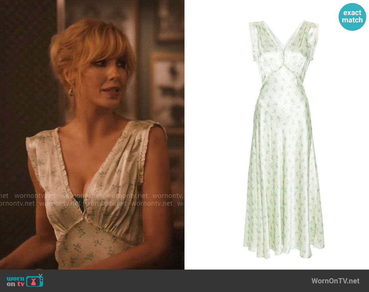 Beth’s floral satin dress on Yellowstone