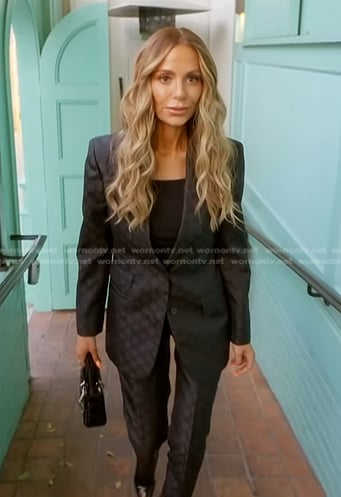 Dorit’s black blazer and pants on The Real Housewives of Beverly Hills