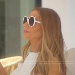 Dorit's white sunglasses on The Real Housewives of Beverly Hills