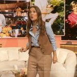 Drew’s beige vest and pants on The Drew Barrymore Show