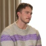 Drew Starkey’s stripe knit sweater on E! News