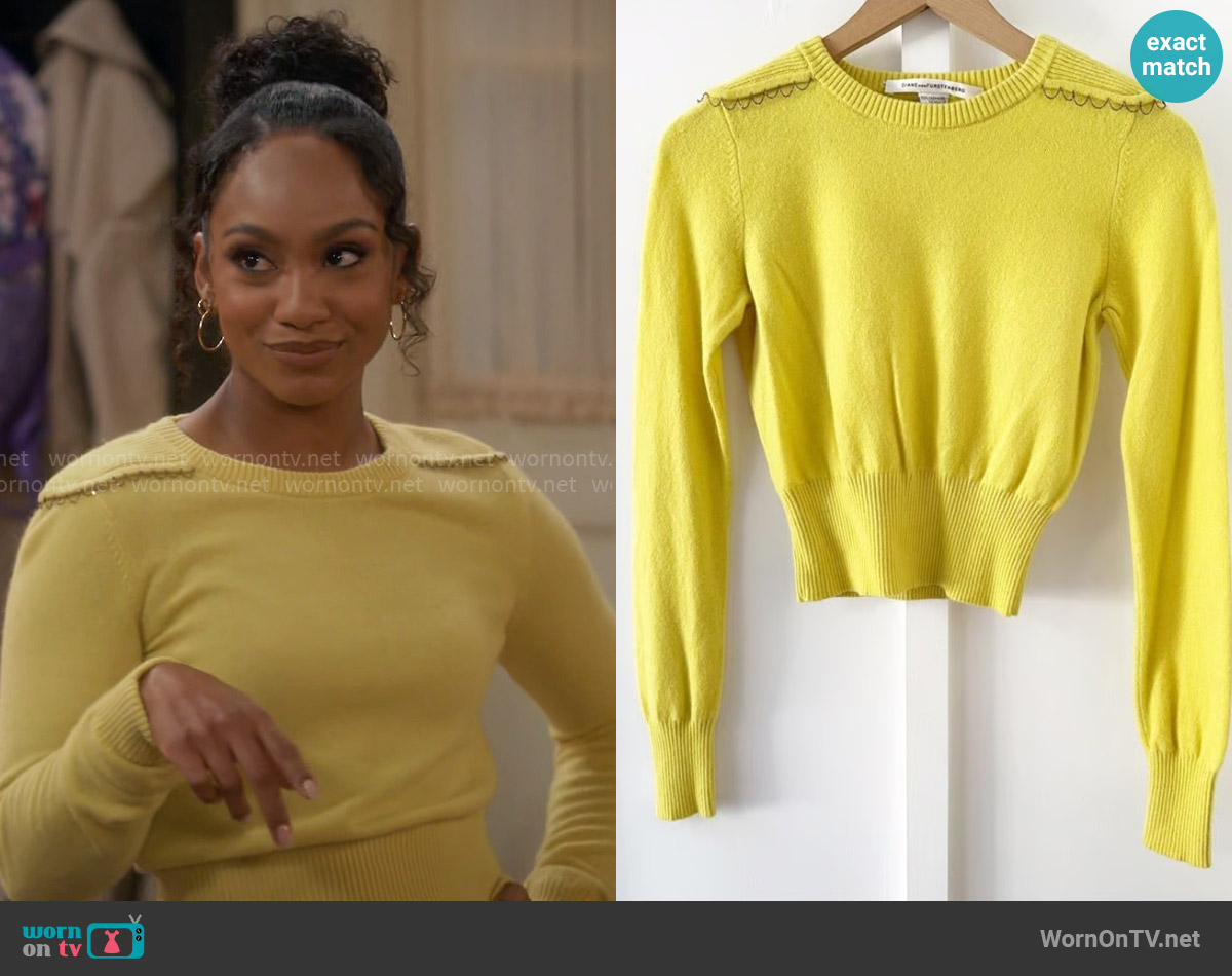 Diane von Furstenberg Haden Sweater worn by Nina (Tetona Jackson) on Poppas House