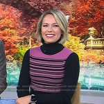 Dylan’s black and pink striped knit dress on Today