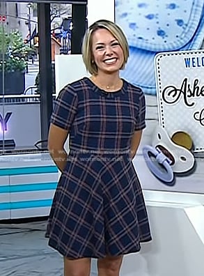 Dylan's navy plaid dress on Today