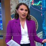 Elizabeth’s purple blazer on Good Morning America